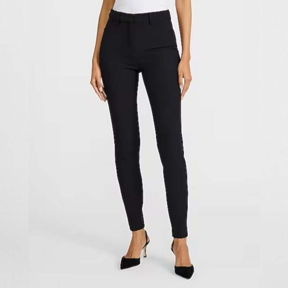 EXPRESS Editor Studio Stretch Twill High Waisted Skinny Pant Black